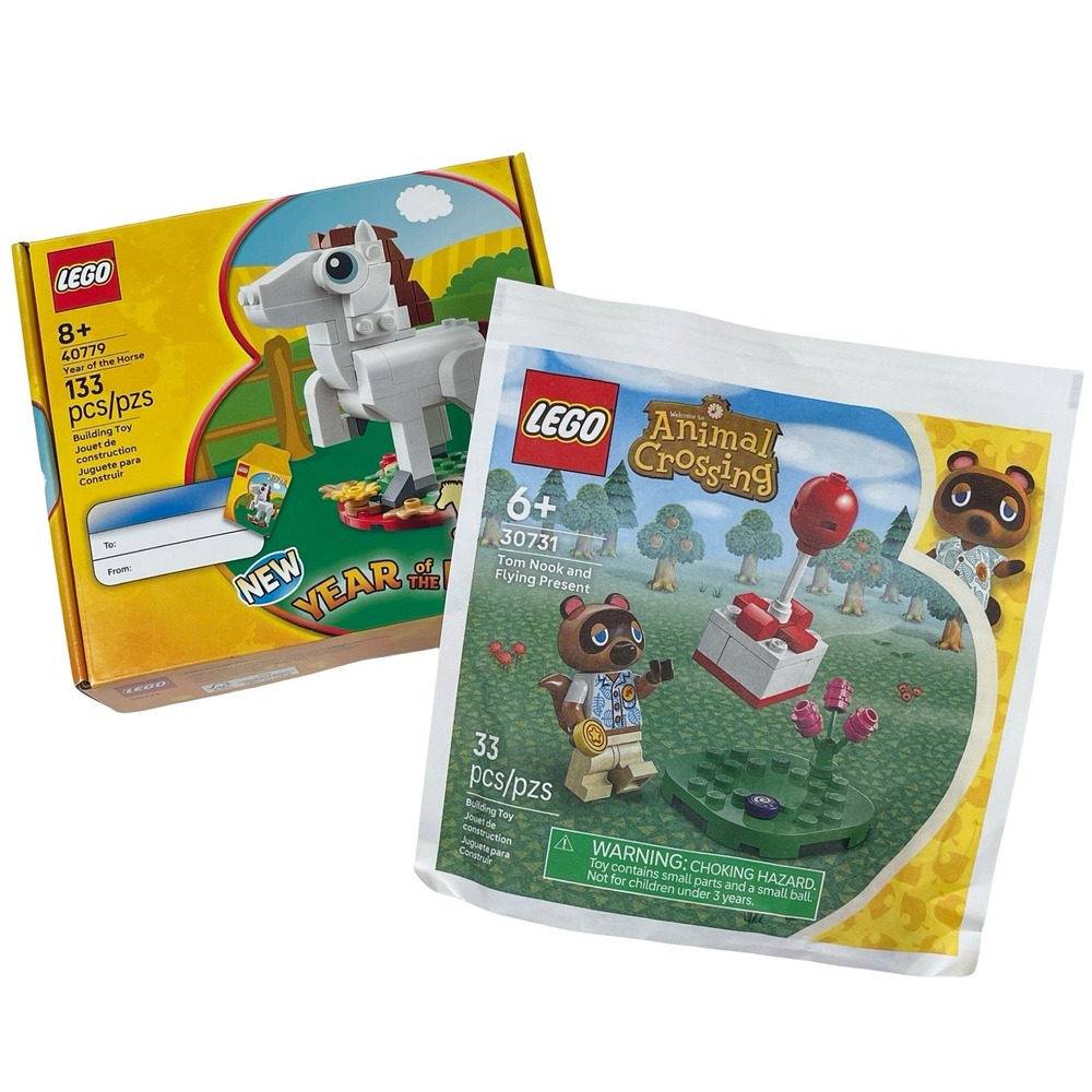 LEGO Year of the Horse 40779 & Animal Crossing Tom Nook 30731 Bundle Multi Set